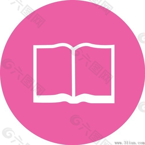 粉色背景书本图标