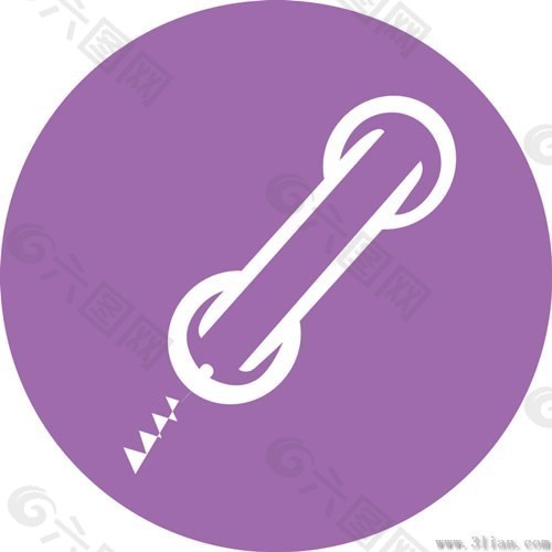 紫色背景电话图标