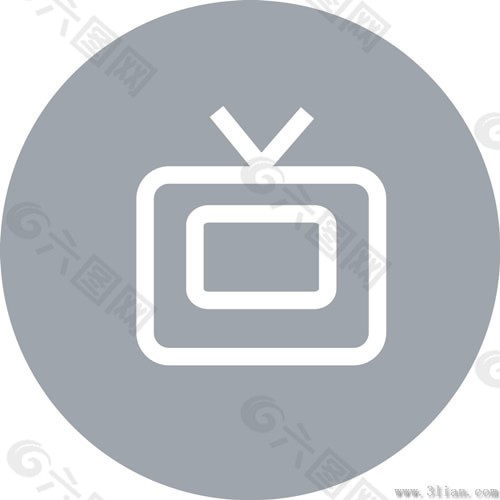 灰色电视图标