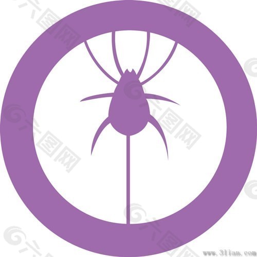 紫色昆虫图标