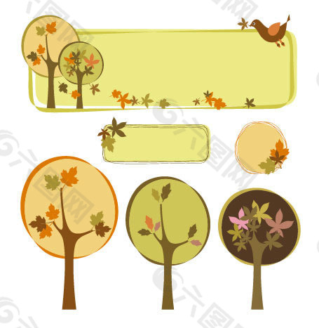 树木主题装饰框