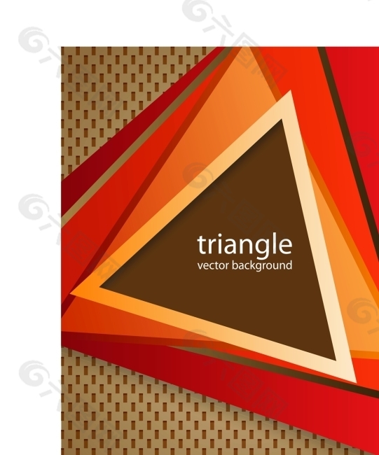 矢量七彩等边三角形图形素材