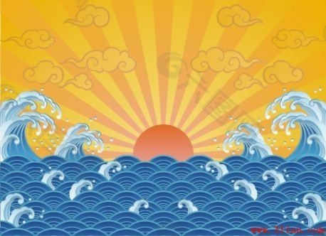 太阳和祥云