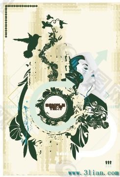 欧式底纹花纹