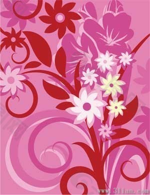 粉色花卉花纹