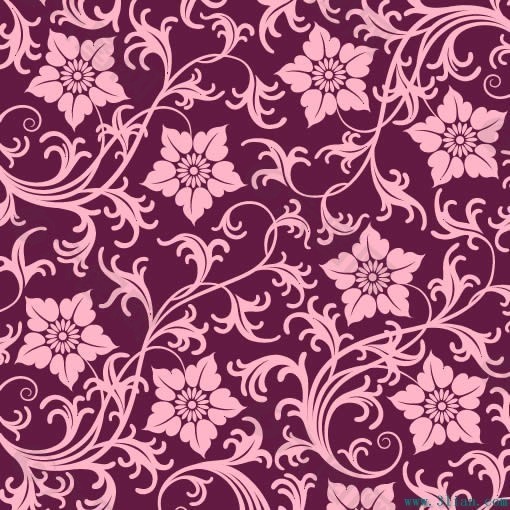 紫红花卉底纹