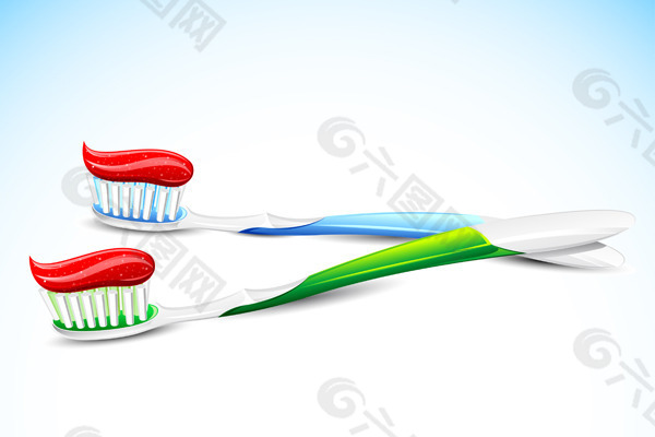 牙刷,牙膏设计元素