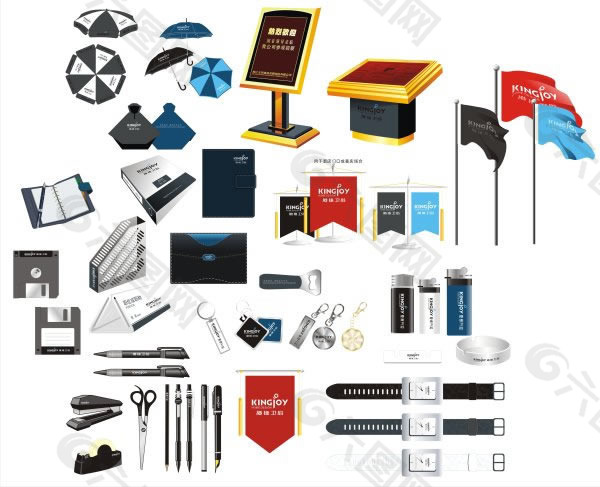 笔,伞,办公用品,企业vi标志