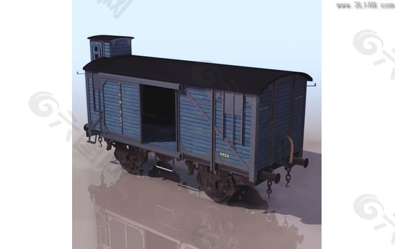 火车货车车箱3D模型
