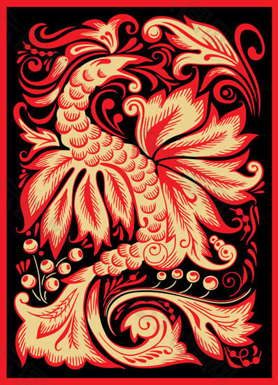 龙年花纹图案