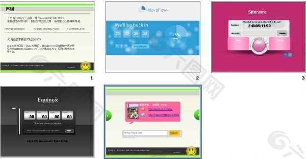 web2.0风格封面背景PPT模板