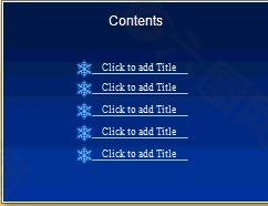 蓝色雪花风格标题框PPT图表