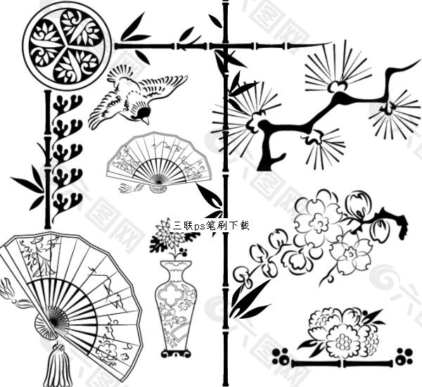 中国风装饰ps笔刷