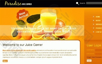 水果饮料风格网页模板