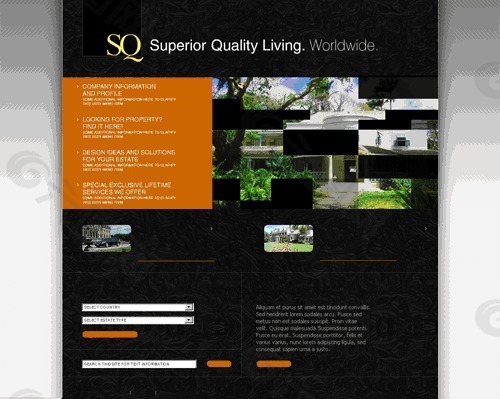 黑色风格建筑公司网站模板