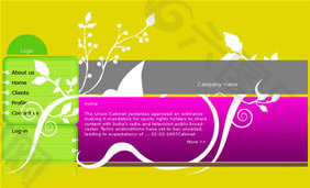 花纹元素PSD网站模板
