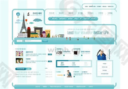 韩国女性生活类网站psd网页模板