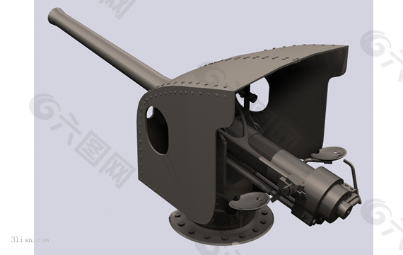 军事炮台3D模型