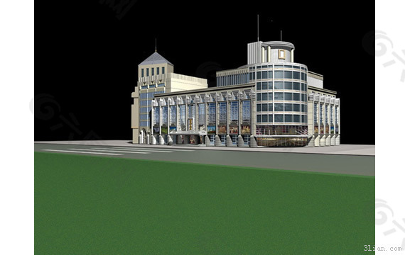 3d商场建筑模型
