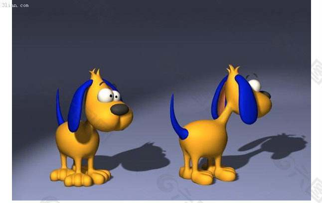 卡通狗3d模型