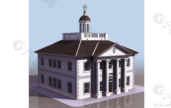3D教堂建筑模型
