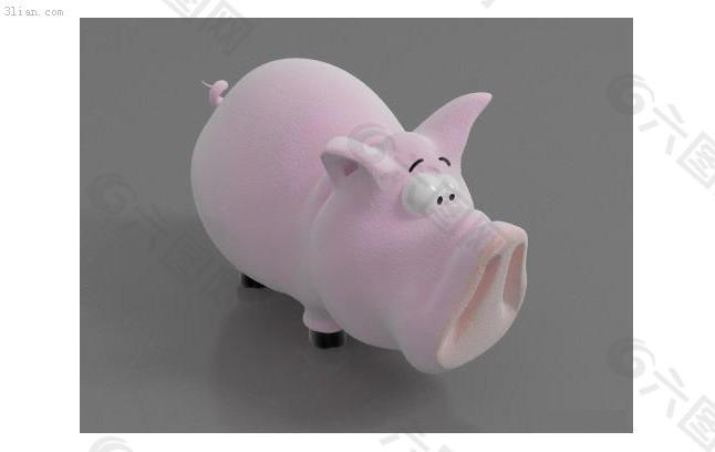 3D卡通猪模型