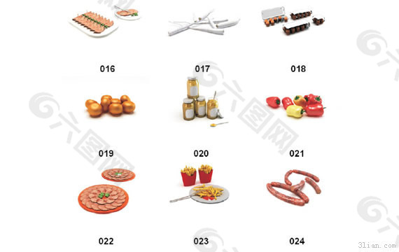 3D食品模型