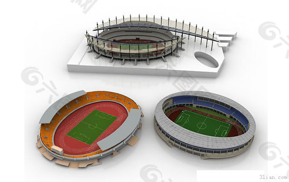 3D体育场模型