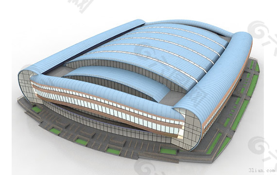 3D体育馆建筑模型