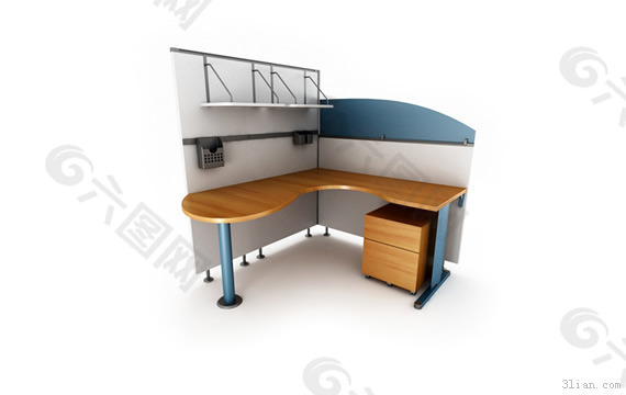 3D多功能办公桌模型