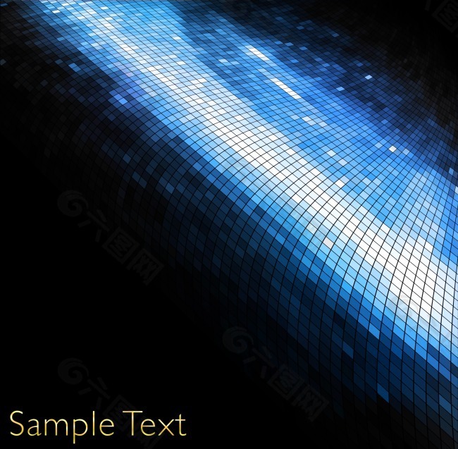 蓝色科技光芒背景矢量图