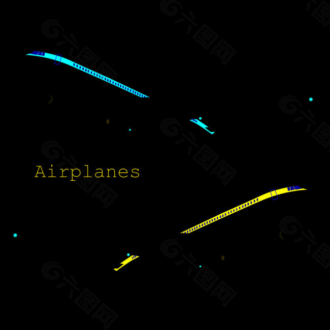 航空飞机矢量素材下载