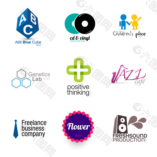 商业logo标志图标矢量图