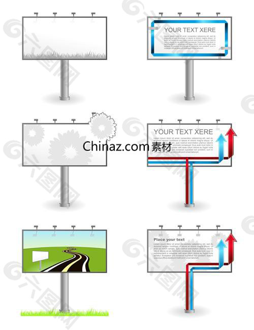 户外广告牌矢量图下载