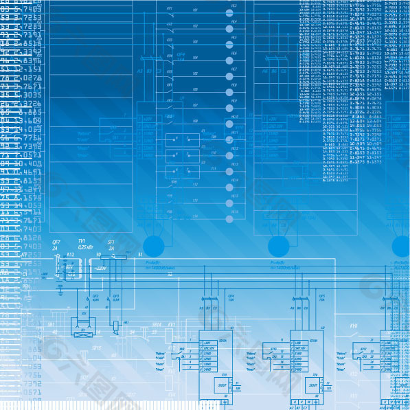 科技电路背景矢量图下载