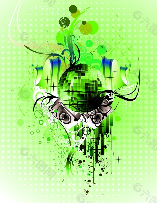 科技花纹素材矢量图下载