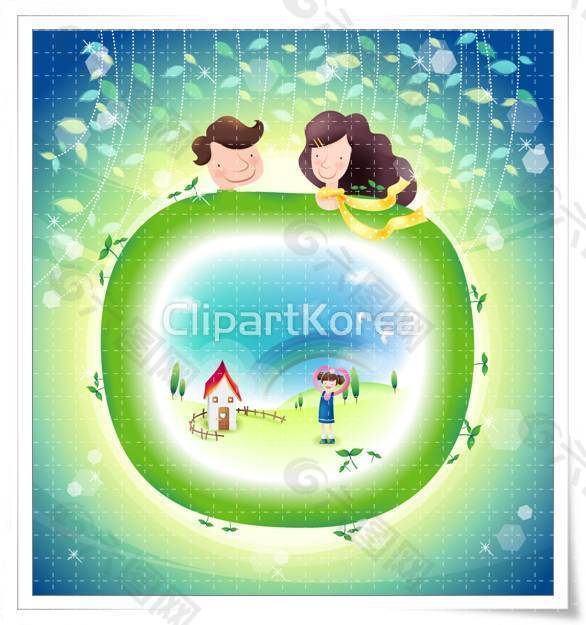 韩国可爱卡通儿童矢量图下载