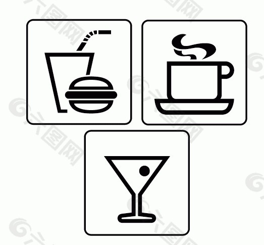 3款饮料矢量图下载