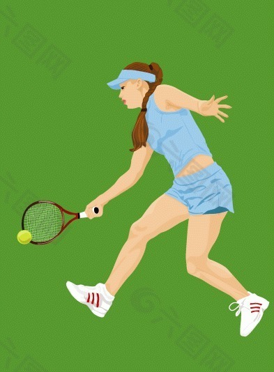 矢量图运动网球