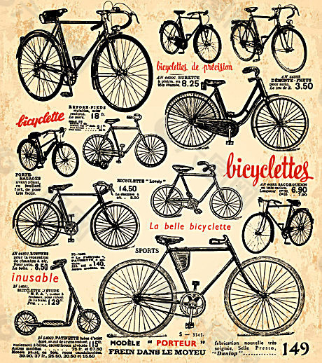 复古自行车海报矢量素材