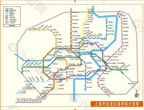 上海地铁地图 上海地铁 地图  矢量图