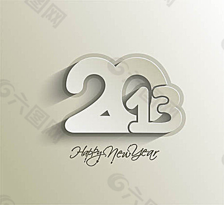 立体效果2013主题创意矢量素材04