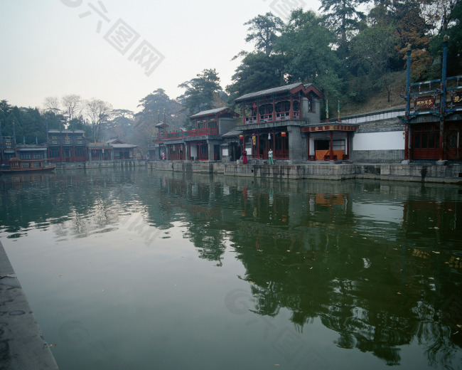 中国园林建筑风景欣赏北京颐和园运河风景
