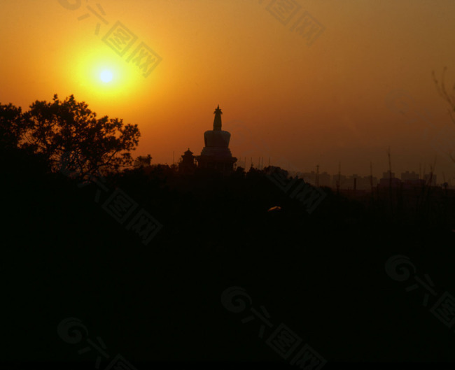 北京故宫图片夕阳下的故宫