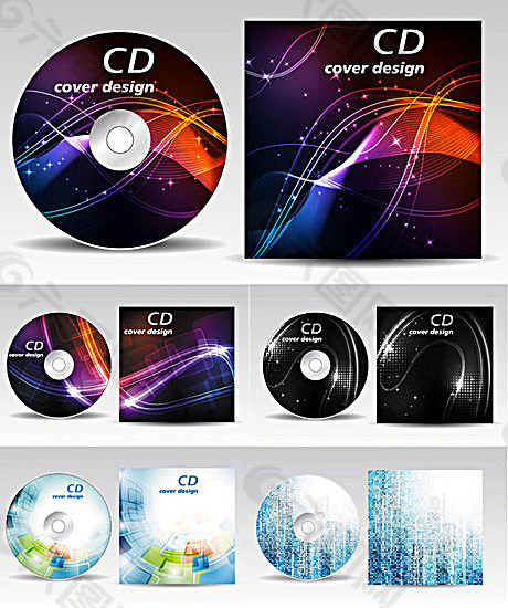 cd封面包装设计矢量