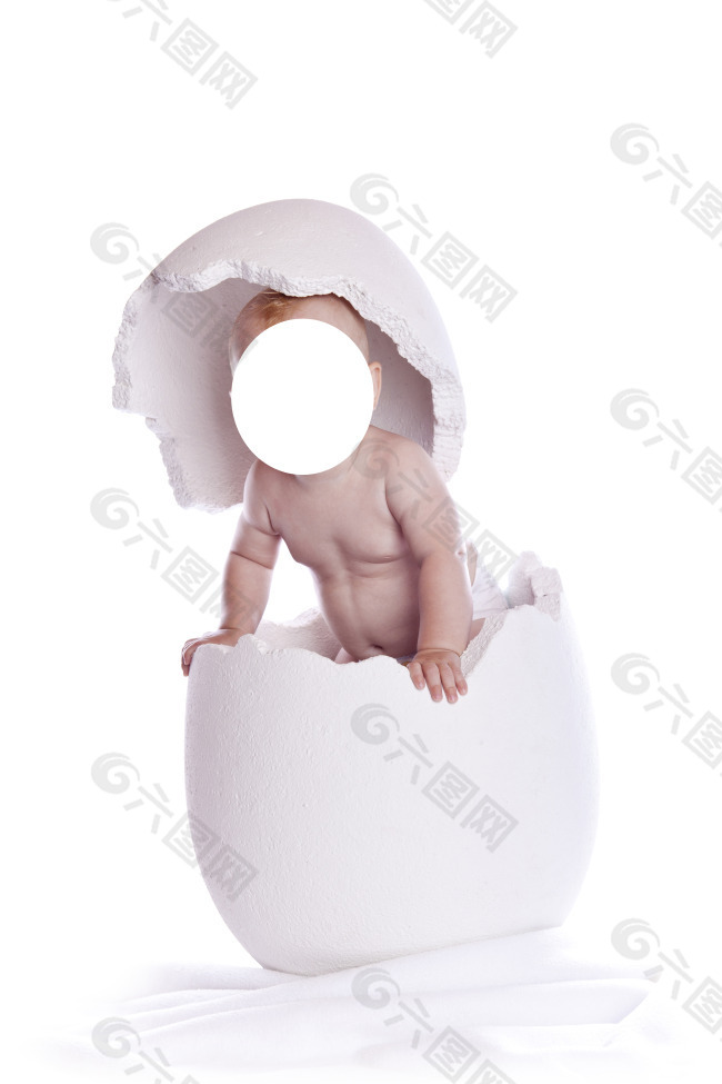 可爱宝宝 萌宝宝 蛋壳 破碎的蛋壳
