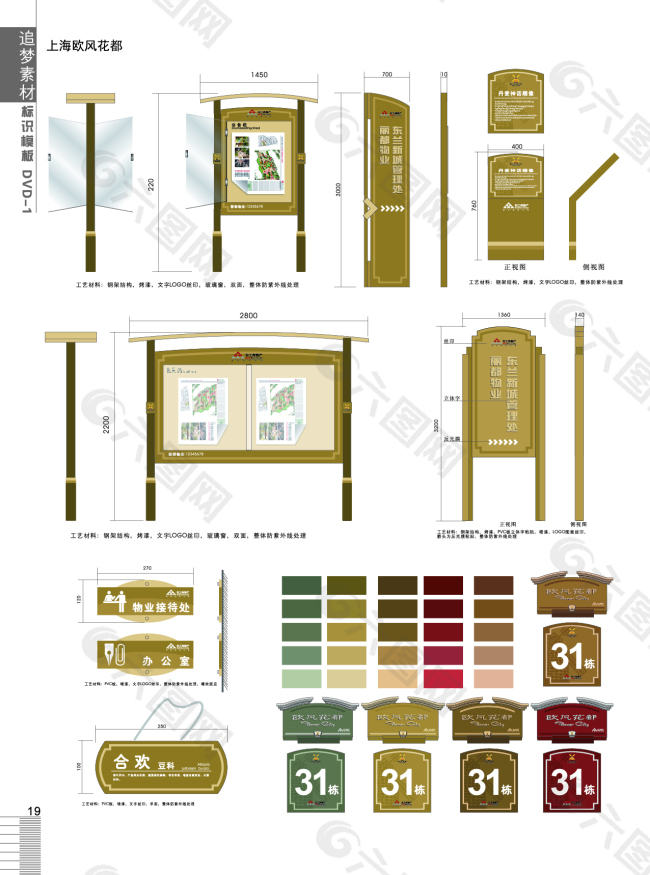 上海高档小区标识系统设计图制作图