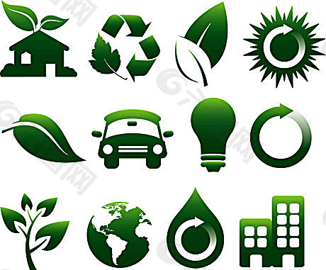 绿色环保图标矢量素材