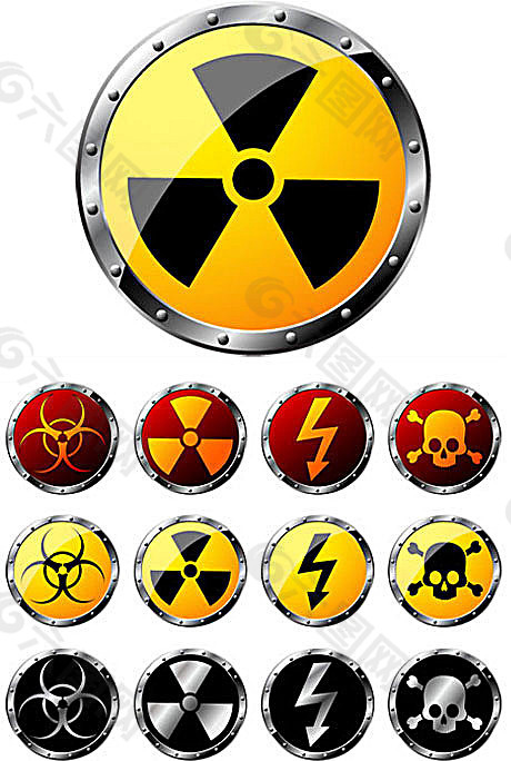 放射性物质的标志图图片