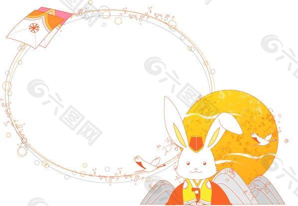 矢量素材卡通兔子